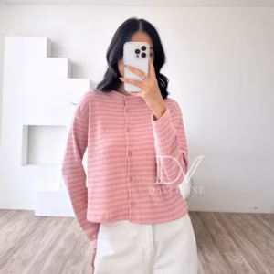 Davelline | Betty Cardigan Knit Korean Style | Outer Knit Premium Kerah Shanghai