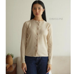 Davelline | Lorene Cardigan | Cardigan Basic Lengan Panjang | Bahan Rib Premium Simple Outfit
