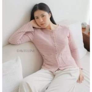 Davelline | Bryna Cardigan | Cardigan Knit Premium Lengan Panjang | Cardigan Saku Depan Korean Style